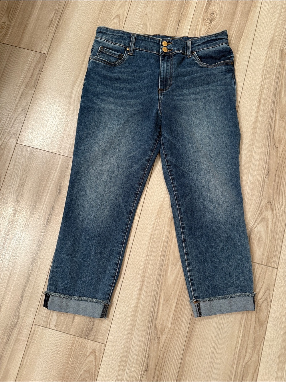 Kut from the Kloth Dark Blue Cropped Stretch Jeans - size 12